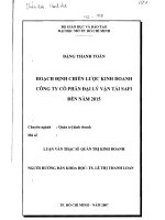 Hoạch định chiến lược kinh doanh công ty cổ phần đại lý vận tải SAFI đến năm 2015