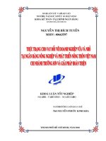 Thực trạng cho vay đối với doanh nghiệp vừa và nhỏ tại Ngân hàng nông nghiệp và phát triển nông thôn Việt Nam chi nhánh Trường Sơn và giải pháp hoàn thiện