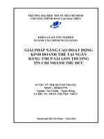 Giải pháp nâng cao hoạt động kinh doanh thẻ tại ngần hàng TMCP Sài Gòn thương tín Chi nhánh Thủ Đức