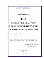 Thẻ Các giải pháp hoàn thiện và phát triển thị trường thẻ tại Ngân hàng thương mại Việt Nam