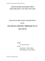 Xây dựng chương trình Quản lý Sản xuất