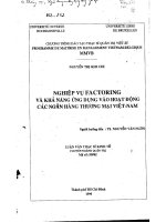 Nghiệp vụ Factoring và khả năng ứng dụng vào hoạt động các ngân hàng thương mại Việt Nam