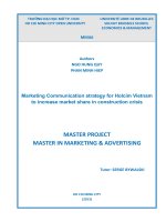 Marketing Communication strategy for Holcim Vietnam to increase market share in construction crisis