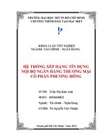 Hệ thống xếp hạn tín dụng nội bộ ngân hàng thương mại cổ phần Phương Đông