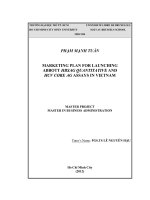 Marketing plan for lauching Abbott HBSAG Quantitative and HCV Core AG Assays in Vietnam