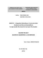 SMECTA Integrated marketing and communication analysis and recommendations to rejuvenate the brand to be back the leader