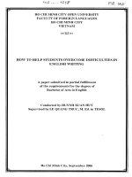 How to help students overcome difficulties in English writing