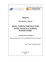 Skill strengthening for Intel manufacturing supervisors