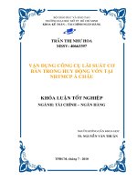 Vận dụng công cụ lãi suất cơ bản trong huy động vốn tại ngân hàng TMCP Á Châu