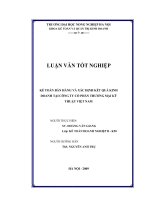 Luận văn kế toán bán hàng và xác định kết quả kinh doanh tại công ty cổ phần thương mại kỹ thuật Việt Nam