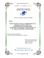Khảo sát khả năng gây nhiễm khuẩn và đề kháng kháng sinh của Staphylococcus Aureus trên bệnh nhân ngoại khoa tại Bệnh viện 175 từ tháng 07 2013 đến tháng 04 2014