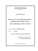Thiết lập các quá trình PPAP, FMEA và GR và r phù hợp với tiêu chuẩn ISO TS 16949 2002 tại công ty MMVC