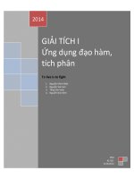 ỨNG DỤNG ĐẠO HÀM VÀ TÍCH PHÂN TRONG VẬT LÝ