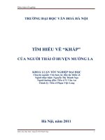 tìm hiểu về “khắp” của người thái ở huyện mường la