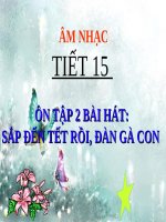 bài giảng âm nhạc 1 bài 15 ôn tập hát đàn gà con. sắp đến tết rồi