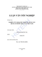 nghiên cứu semantic web, ứng dụng xây dựng cơ sở dữ liệu luật việt nam