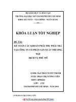 Kế toán các khoản phải thu phải trả tại Công ty cổ phần sản xuất thương mại dịch vụ Phú Mỹ