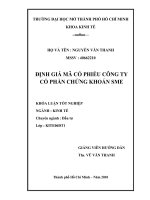 Định giá mã cổ phiếu công ty cổ phần chứng khoán SME