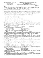 đề thi đh môn hóa có lời giải chi tiết 2013