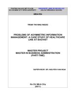 Problems of asymmetric information management A case study of healthcare line at BaoViet