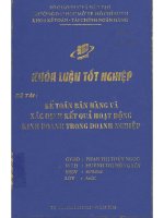 Kế toán bán hàng và xác định kết quả hoạt động kinh doanh trong doanh nghiệp