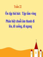 bài giảng âm nhạc 1 bài 22 ôn tập hát tập tầm vông. phân biệt chuỗi âm thanh