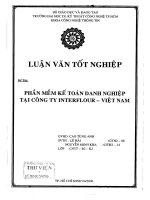 phần mềm kế toán doanh nghiệp tại công ty interflour - việt nam