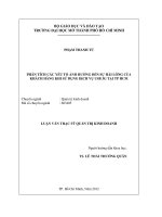Phân tích các yếu tố ảnh hưởng đến sự hài lòng của khách hàng khi sử dụng dịch vụ USB 3G tại thành phố Hồ Chí Minh