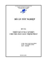 Thiết kế cung cấp điện cho nhà máy giày Thịnh Phát