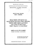 Hoạt động tín dụng tại Ngân hàng Sài Gòn công thương trong điều kiện lạm phát gia tăng ở Việt Nam thực trạng và giải pháp