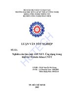 nghiên cứu bảo mật asp.net. ứng dụng trong thiết kế website khoa cntt