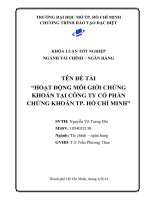 Hoạt động môi giới chứng khoán tại công ty cổ phần chứng khoán thành phố Hồ Chí Minh