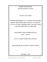 phối hợp thí nghiêm và các phương tiện dạy học khi dạy một số kiến thức chương từ trường (vật lí 11- cơ bản) góp phần nâng cao chất lượng nắm vững kiến thức của học sinh