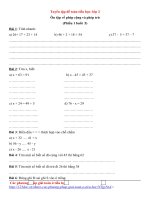 Tuyển tập đề toán tiểu học  lớp 2