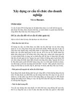 BÀI TẬP MÔN QUẢN TRỊ KINH DOANH LƯU TRÚ Xây dựng cơ cấu tổ chức cho doanh nghiệp