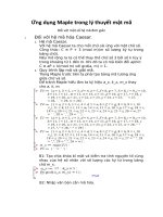 Ứng dụng maple trong lý thuyết mật mã