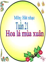 bài giảng âm nhạc 2 bài 21 học hát hoa lá mùa xuân