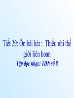 bài giảng âm nhạc 4 tiết 29 tập đọc nhạc tđn số 8