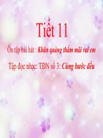 bài giảng âm nhạc 4 tiết 11 tập đọc nhạc tđn số 3