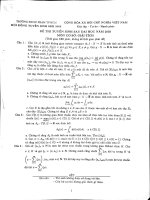 đề thi cao học toán cơ sở giải tích đại học sư phạm hồ chí minh từ năm 2003 đến 2014