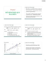 bài giảng kinh tế lượng chương 2 mô hình hồi quy 2 biến