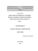 Application of competency gap based training method at power engineering consulting joint stock company 3