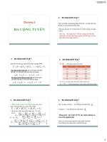 bài giảng kinh tế lượng chương 5 đa công tuyến