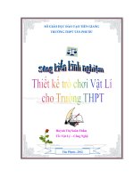 thiết kế trò chơi vật lí cho trường thpt