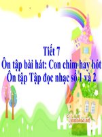 bài giảng âm nhạc 5 tiết 7 ôn tập bài hát con chim hay hót