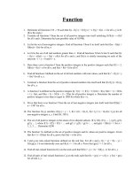 Bài tập hàm số ôn thi Olympic Toán Sinh Viên