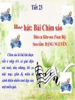 bài giảng âm nhạc 4 tiết 23 học hát bài chim sáo