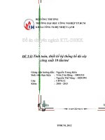 tính toán, thiết kế hệ thống bể đá cây công suất 10 tấn/mẻ
