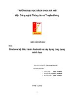 tìm hiểu hệ điều hành android và xây dựng ứng dụng minh họa