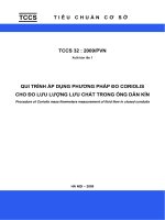 tccs 32:2009 pvn qui trình áp dụng phương pháp đo coriolis cho đo lưu lượng lưu chất trong ống dẫn kín